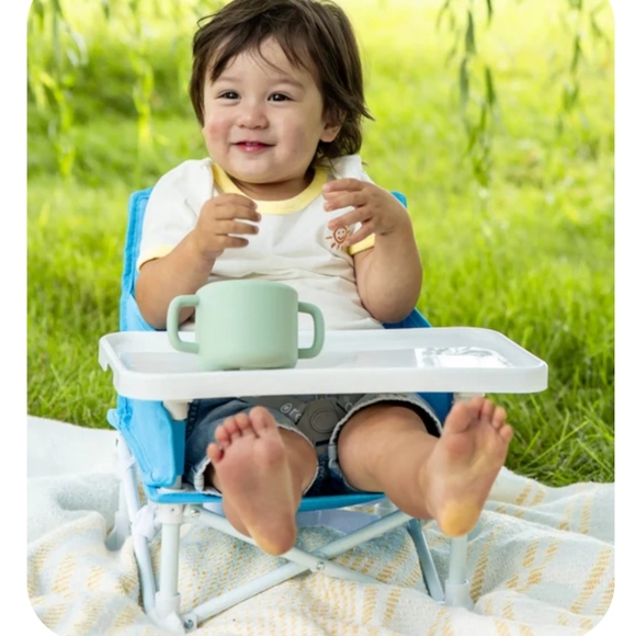NEW Regalo Portable Unisex Multi-Functional Booster Seat w/Attachable Tray, Aqua - Picture 4 of 16